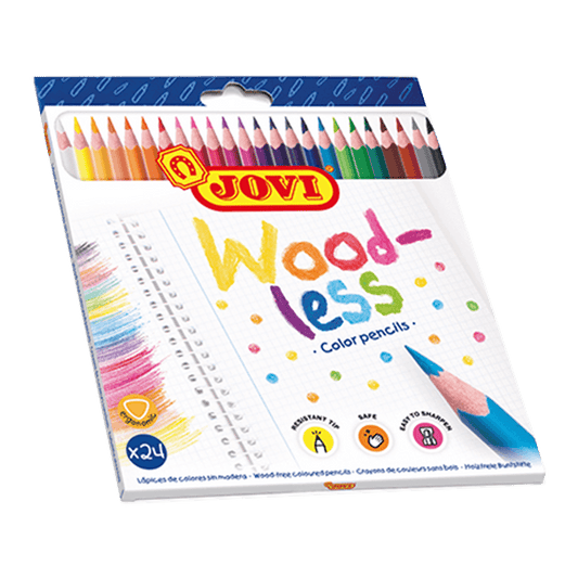 JOVI ΚΡΑΙΓΙΟΝ WOOD-FREE ΤΡΙΓΩΝΕΣ 3+ ΧΑΡΤΙΝΟ BLISTER 24 ΧΡΩΜΑΤΑ