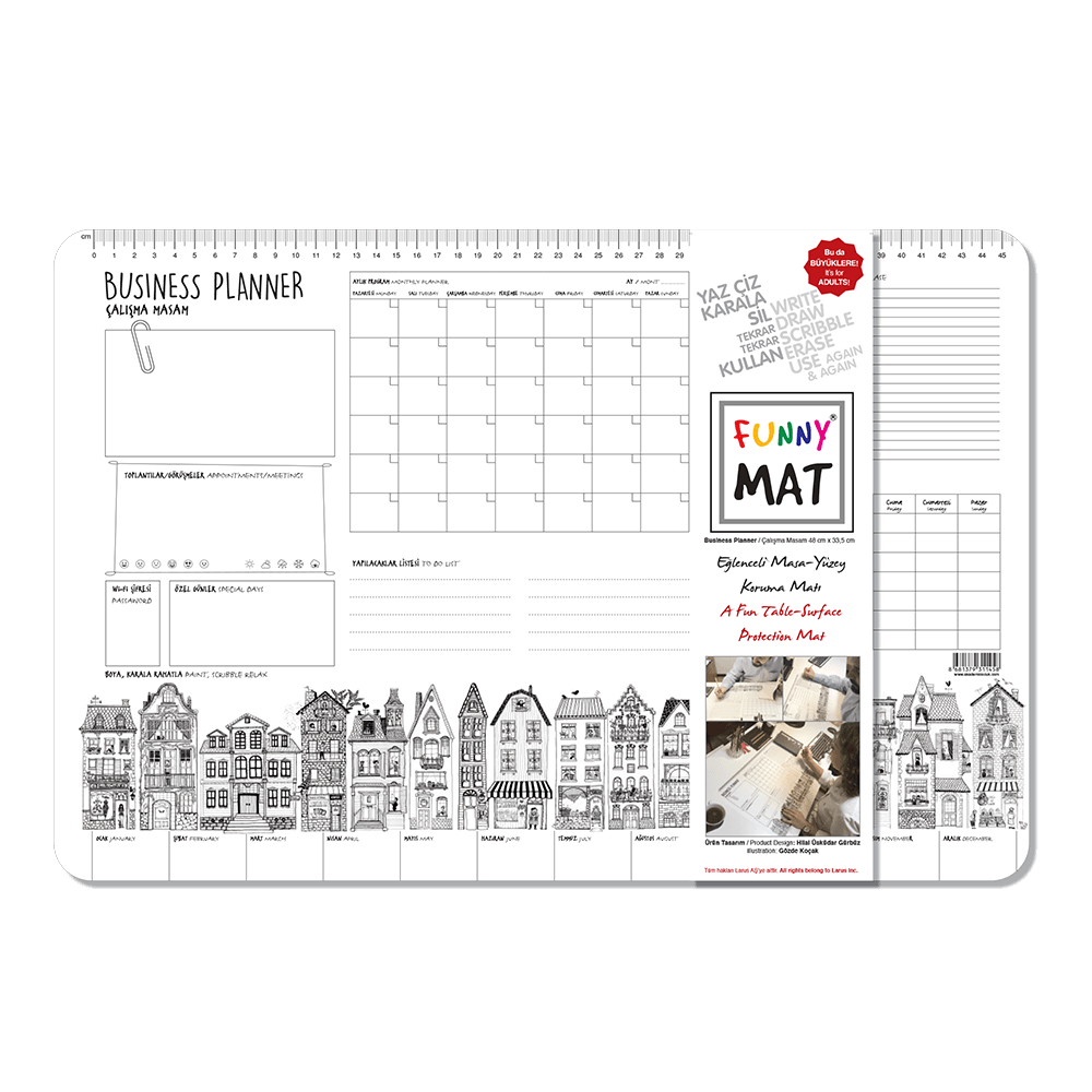 AKADEMI ΣΟΥΠΛΑ ΕΠΙΦΑΝΕΙΑ ΖΩΓΡΑΦΙΚΗΣ BUSINESS PLANNER 48x33.5cm FUNNY MAT
