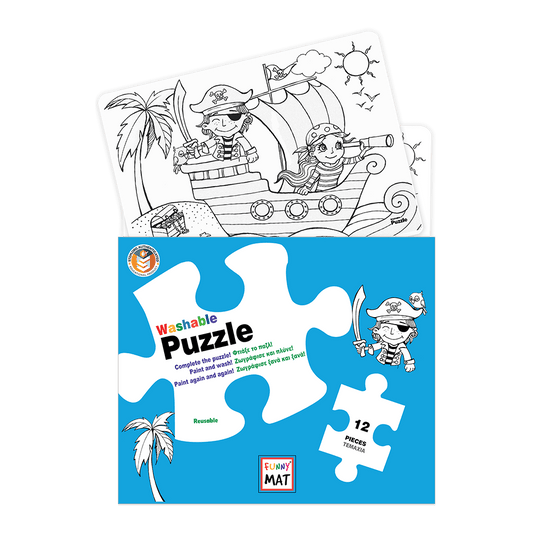 AKADEMI ΠΑΖΛ ΕΠΙΦΑΝΕΙΑ ΖΩΓΡΑΦΙΚΗΣ ΠΕΙΡΑΤΕΣ 30x40cm FUNNY PUZZLE