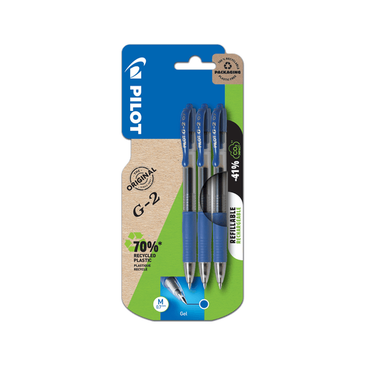 PILOT ΣΤΥΛΟ G-2 0.7mm ΜΠΛΕ 3 ΤΕΜΑΧΙΑ