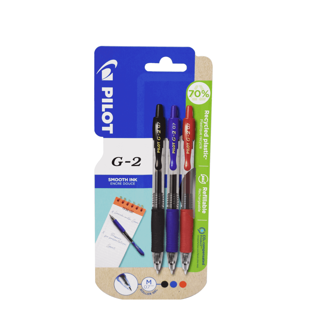 PILOT ΣΤΥΛΟ G-2 0.7mm 3 ΧΡΩΜΑΤΑ ΑΣΣΟΡΤΙ 3 ΤΕΜΑΧΙΑ