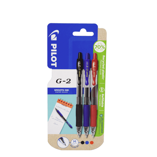 PILOT ΣΤΥΛΟ G-2 0.7mm 3 ΧΡΩΜΑΤΑ ΑΣΣΟΡΤΙ 3 ΤΕΜΑΧΙΑ