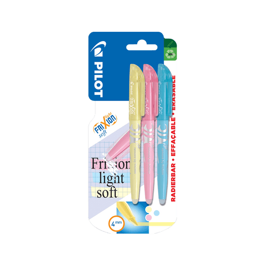 PILOT ΜΑΡΚ. ΥΠΟΓΡ. FRIXION LIGHT SOFT BLISTER 3Τ B3/0298847 ΑΣΣΟΡΤΙ BBL