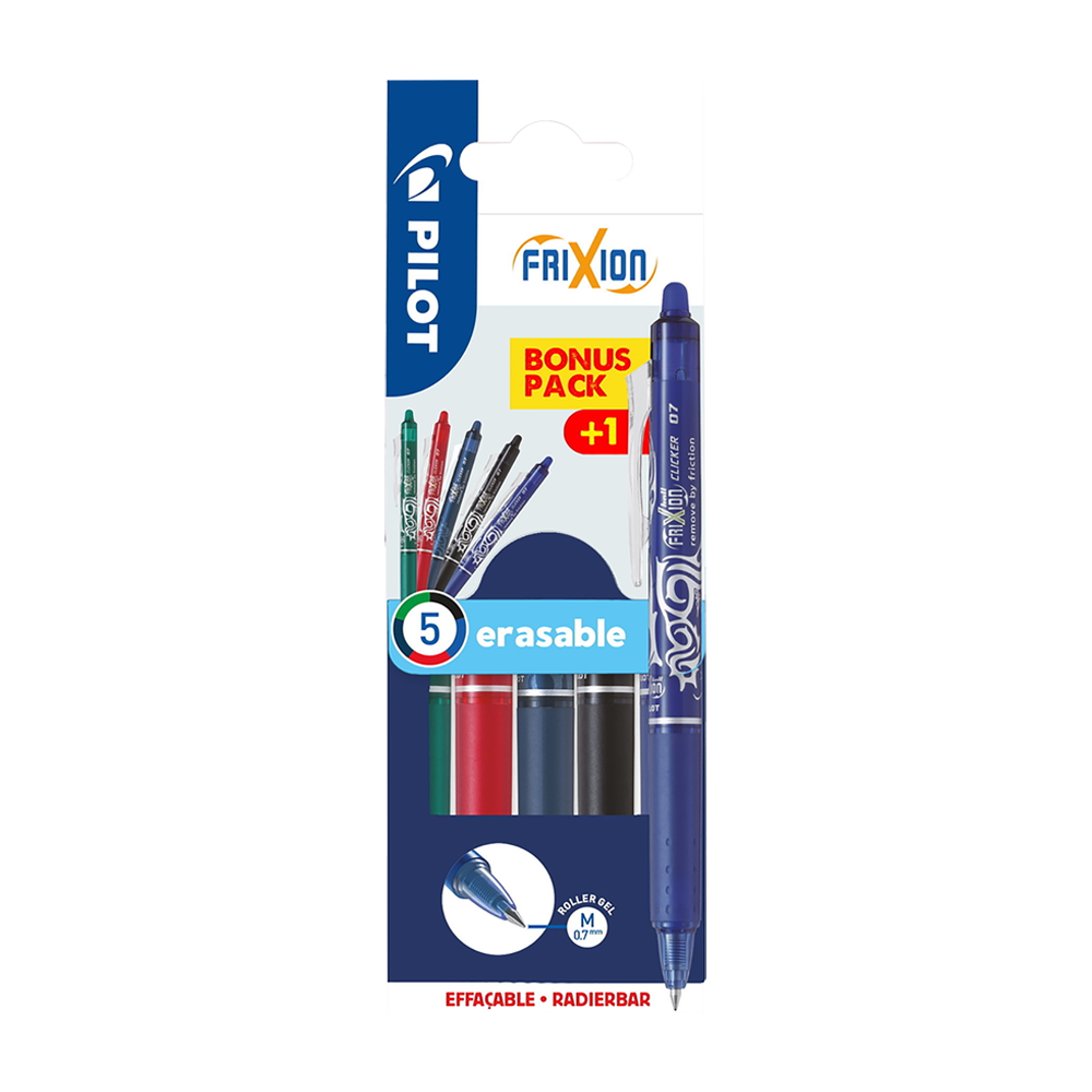 PILOT ΣΤΥΛΟ FRIXION CLICKER 0.7mm 5 TEMAXIA