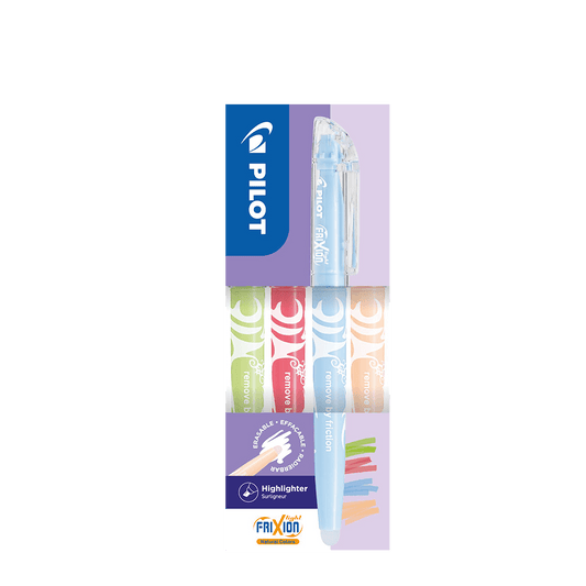 PILOT ΜΑΡΚ. ΥΠΟΓΡ. FRIXION LIGHT NATURAL BLISTER 4Τ WLT450177 ΔΙΑΦ.ΧΡΩΜ