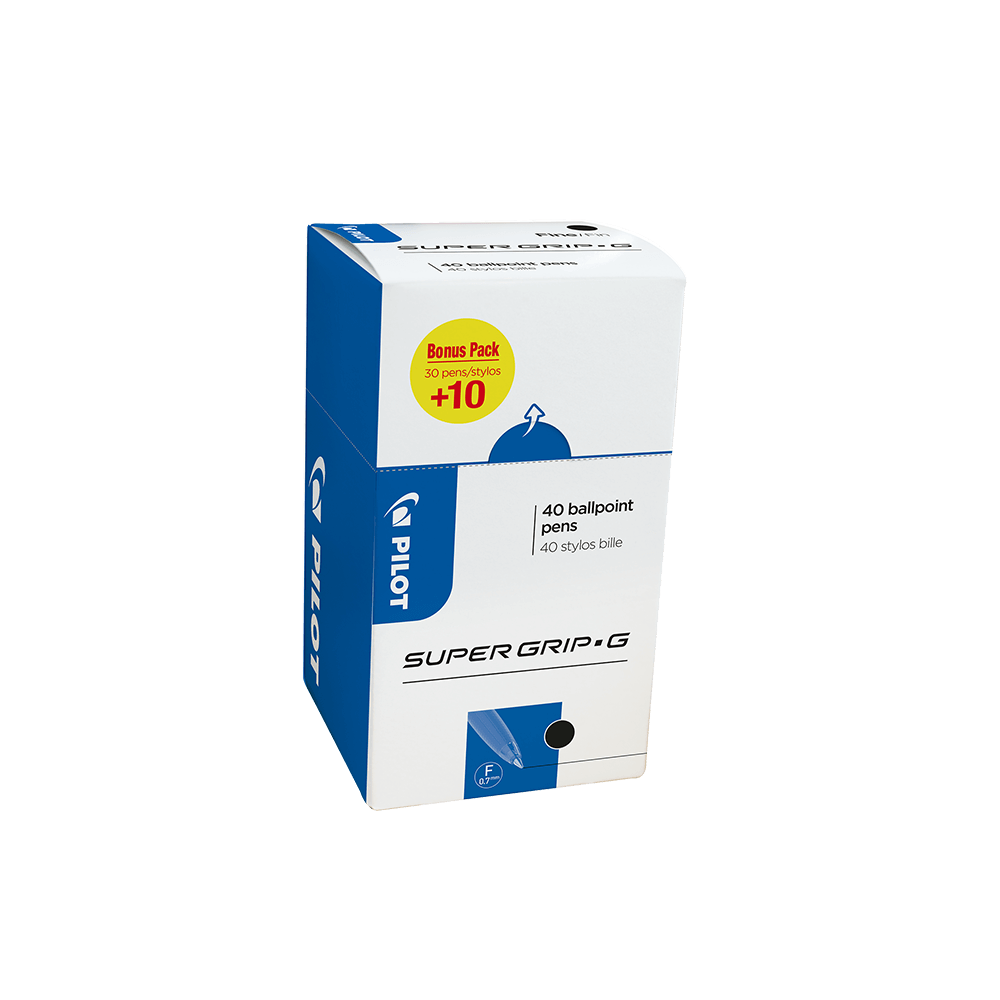PILOT ΣΤΥΛΟ ΚΑΠΑΚΙ SUPER GRIP G FINE 30+10 ΔΩΡΟ ΜΑΥΡΟ 40 TEMAXIA
