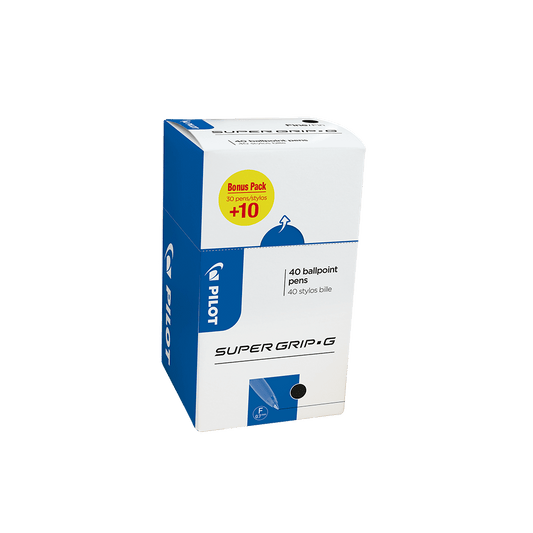 PILOT ΣΤΥΛΟ ΚΑΠΑΚΙ SUPER GRIP G FINE 30+10 ΔΩΡΟ ΜΑΥΡΟ 40 TEMAXIA