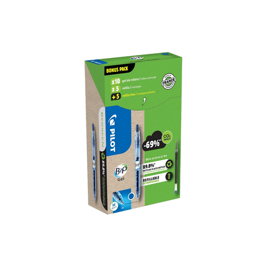 PILOT ΣΤΥΛΟ BEGREEN B2P GEL 0.7 PROMO 10Τ & ΑΝΤΑΛΛΑΚΤΙΚΟ 5+5 ΔΩΡΟ ΜΠΛΕ