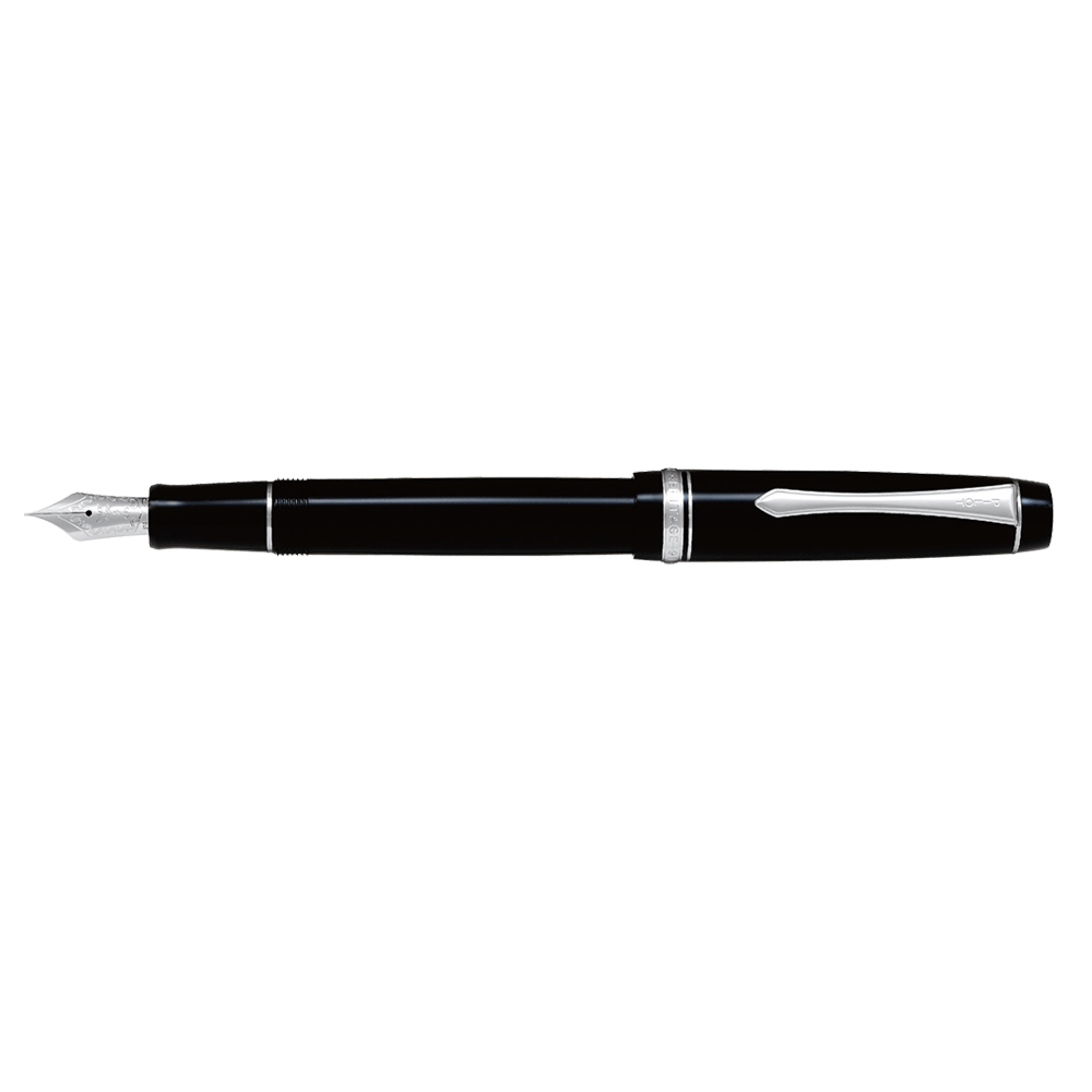 PILOT FINE WRITING ΠΕΝΑ 14Κ. CUSTOM HERITAGE 91 RHODIUM MEDIUM ΜΑΥΡΗ