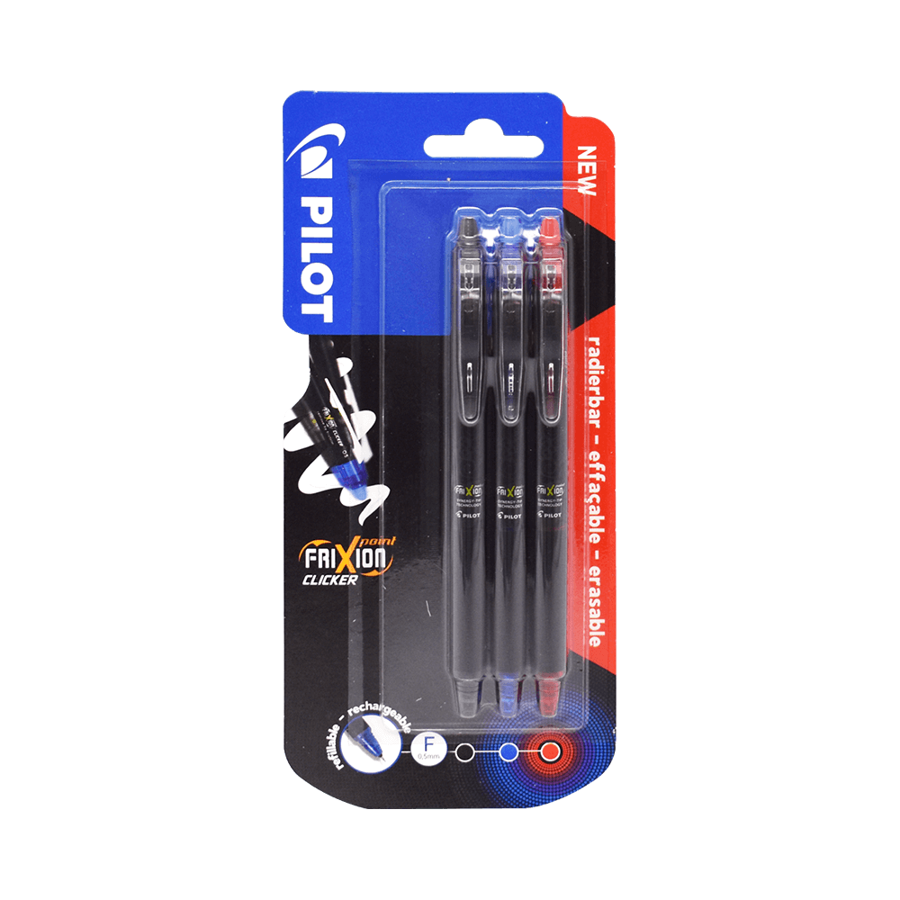 PILOT ΣΤΥΛΟ FRIXION POINT CLICKER 0.5mm 3 ΧΡΩΜΑΤΑ ΑΣΣΟΡΤΙ 3 ΤΕΜΑΧΙΑ