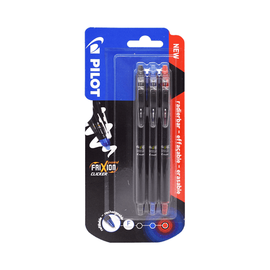 PILOT ΣΤΥΛΟ FRIXION POINT CLICKER 0.5mm 3 ΧΡΩΜΑΤΑ ΑΣΣΟΡΤΙ 3 ΤΕΜΑΧΙΑ