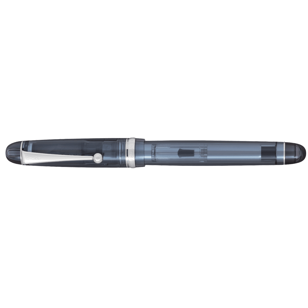 PILOT FINE WRITING ΠΕΝΑ 14K RHODIUM FINE CUSTOM 74 ΔΙΑΦΑΝΗ BLUE-BLACK