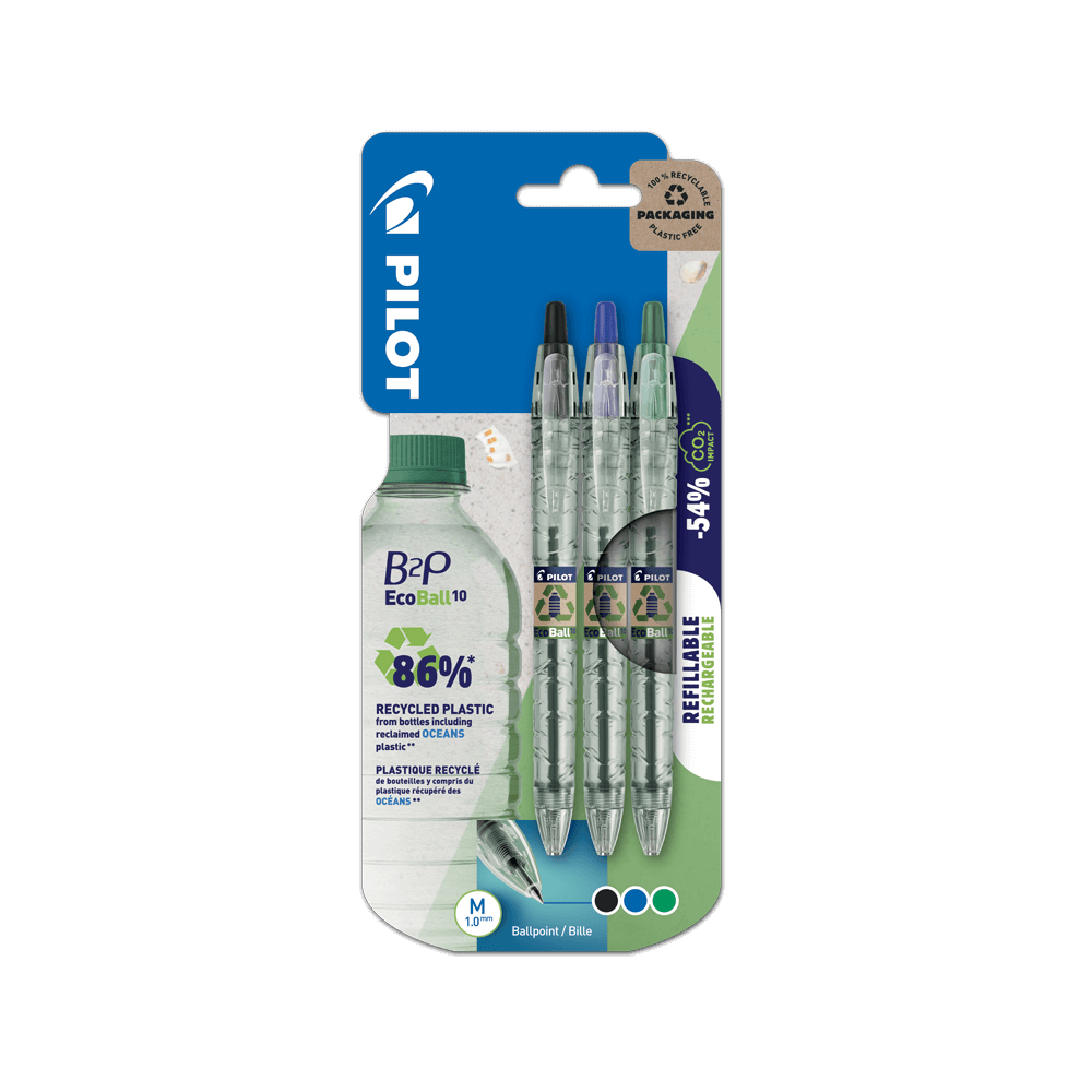 PILOT ΣΤΥΛΟ BEGREEN B2P ECOBALL 1.0 3Τ ΜΑΥΡΟ//ΜΠΛΕ/ΠΡΑΣΙΝΟ