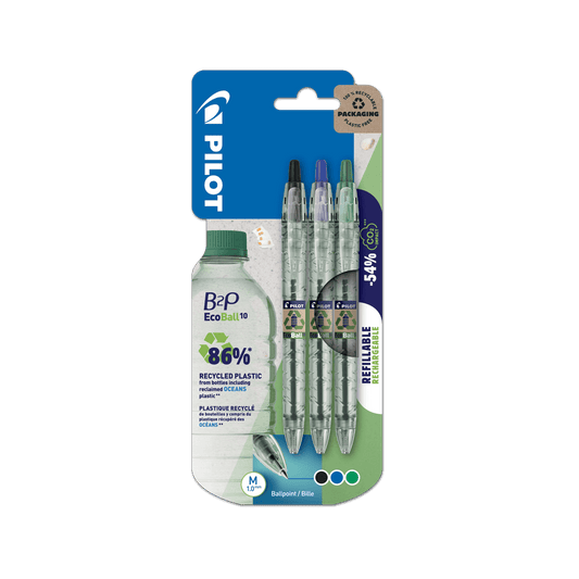 PILOT ΣΤΥΛΟ BEGREEN B2P ECOBALL 1.0 3Τ ΜΑΥΡΟ//ΜΠΛΕ/ΠΡΑΣΙΝΟ