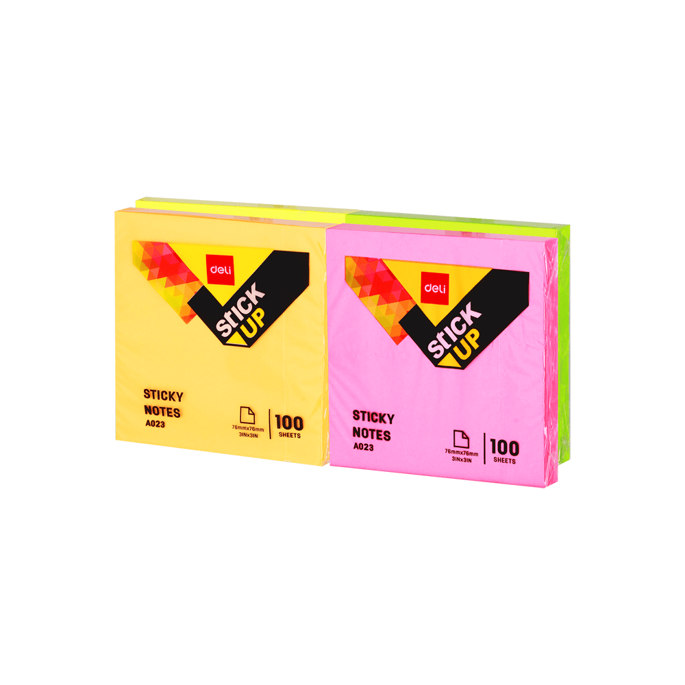 DELI ΧΑΡΤΙΑ ΣΗΜΕΙΩΣΕΩΝ ΑΥΤΟΚΟΛΛΗΤΑ 76x76mm 100 ΦΥΛΛ NEON 4 ΧΡΩΜΑΤΑ 12 ΤΕΜΑΧΙΑ