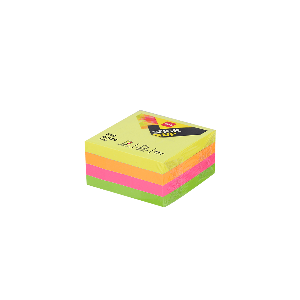 DELI ΚΥΒΟΣ ΑΥΤΟΚΟΛΛΗΤΟΣ 400 ΦΥΛΛΑ 51x51mm NEON 4 ΧΡΩΜΑΤΑ