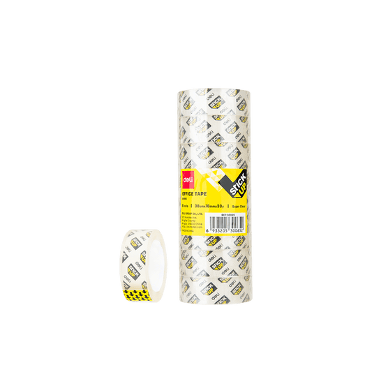 DELI ΚΟΛΛΗΤΙΚΗ ΤΑΙΝΙΑ ΔΙΑΦΑΝΗ ΣΕΤ 8 ΤΕΜΑΧΙΑ 18mmx27.4m STICK UP