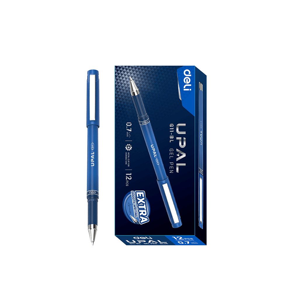 DELI ΣΤΥΛΟ GEL ΚΑΠΑΚΙ ΜΠΛΕ ΜΕΛΑΝΙ 0.7mm UPAL ΜΠΛΕ 12 ΤΕΜΑΧΙΑ