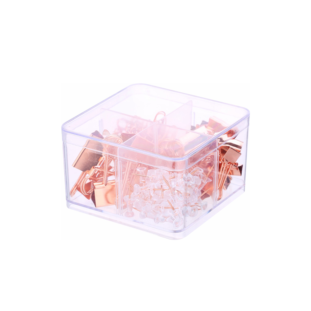 DELI ΠΙΑΣΤΡΑ/ΚΑΡΦΙΤΣΑ/ΣΥΝΔΕΤΗΡΑΣ 96x96x58mm 171 ΤΕΜΑΧΙΑ ΡΟΖ ΧΡΥΣΟ