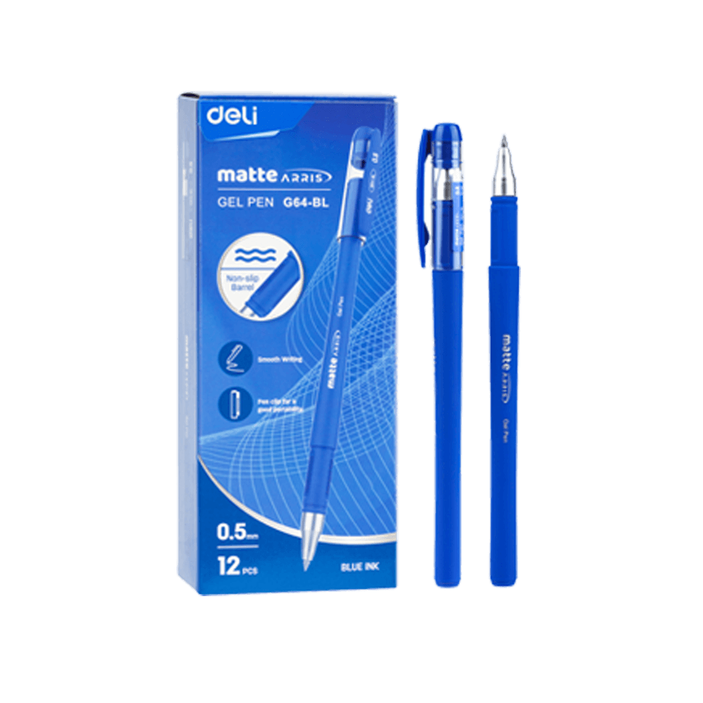 DELI ΣΤΥΛΟ GEL ΚΑΠΑΚΙ 0.5mm ΜΠΛΕ 12 ΤΕΜΑΧΙΑ
