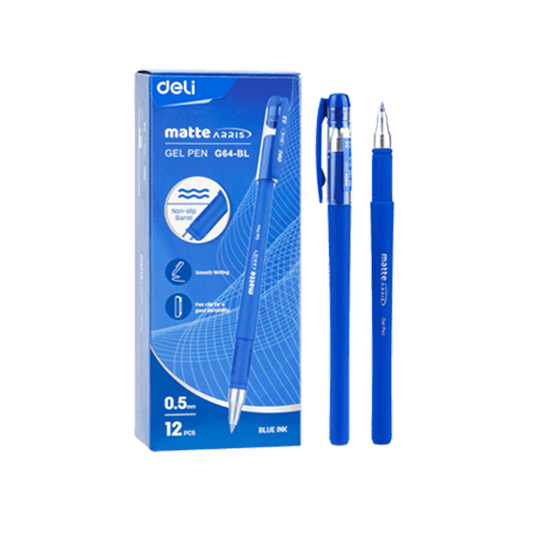DELI ΣΤΥΛΟ GEL ΚΑΠΑΚΙ 0.5mm ΜΠΛΕ 12 ΤΕΜΑΧΙΑ