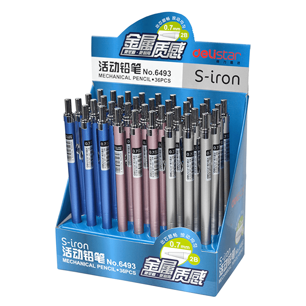 DELI ΜΟΛΥΒΙ ΜΗΧΑΝΙΚΟ ΜΕ ΓΟΜΑ 0.7mm ELITE ΑΣΣΟΡΤΙ 36 ΤΕΜΑΧΙΑ