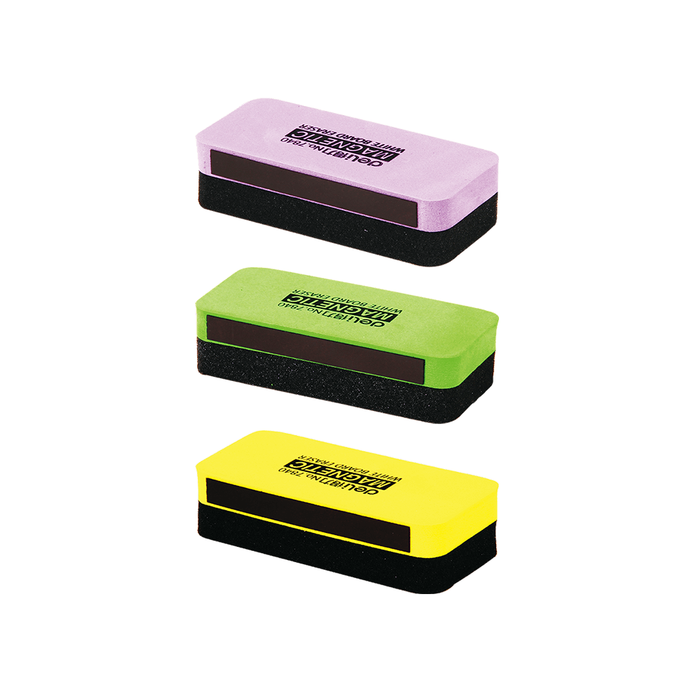 DELI ΣΠΟΓΓΟΣ ΛΕΥΚΟΠΙΝΑΚΑ ΜΑΓΝΗΤΙΚΟΣ 11x5x3cm ΑΣΣΟΡΤΙ