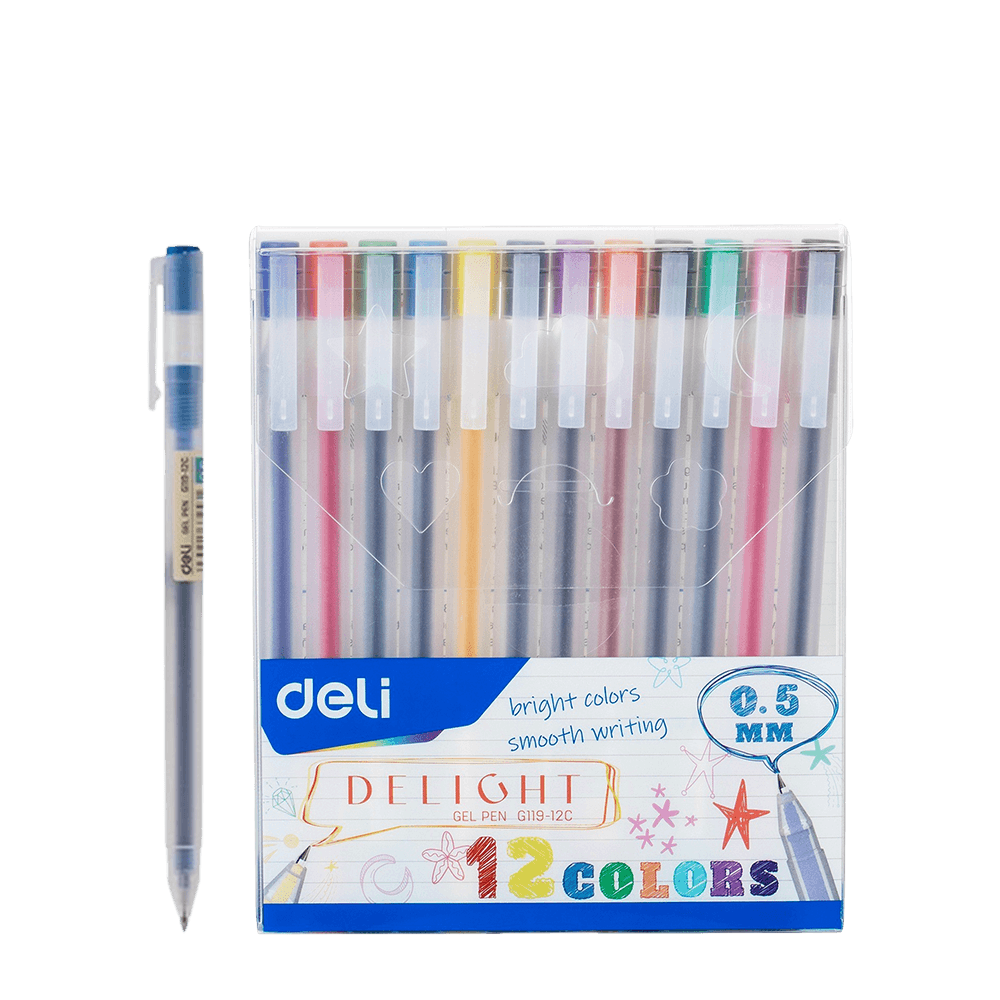 DELI ΣΤΥΛΟ GEL ΚΑΠΑΚΙ 0.5 ΣΕΤ DELIGHT ΑΣΣΟΡΤΙ 12 ΤΕΜΑΧΙΑ