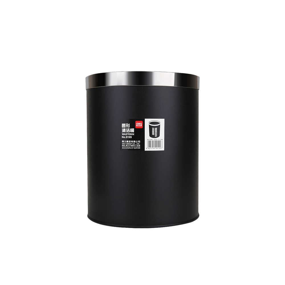 DELI ΚΑΛΑΘΙ ΑΧΡΗΣΤΩΝ ΜΕΤΑΛΛΙΚΟ Φ23.5x29xcm ΜΑΥΡΟ