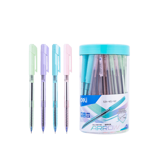 DELI ΣΤΥΛΟ BALLPOINT ΜΠΛΕ ΜΕΛΑΝΙ 0.7mm ARROW ΠΑΣΤΕΛ ΑΣΣΟΡΤΙ 50 ΤΕΜΑΧΙΑ