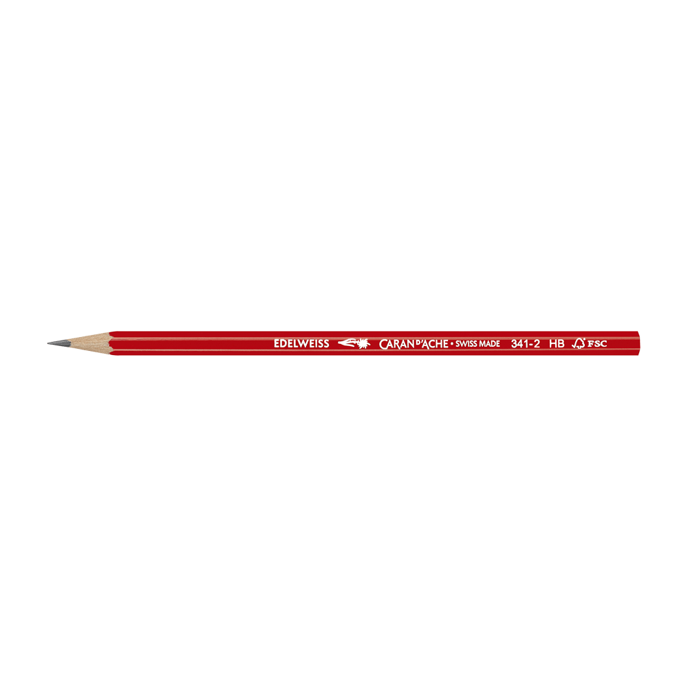 CΑRAN D'ACHE ΜΟΛΥΒΙ ΕΞΑΓΩΝΙΚΟ HB GRAPHITE EDELWEISS ΚΟΚΚΙΝΟ 12Τ