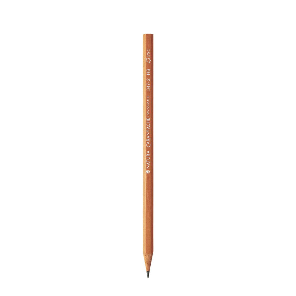 CARAN D'ACHE ΜΟΛΥΒΙ ΕΞΑΓΩΝΙΚΟ HB GRAPHITE NATURA ΚΑΦΕ 12 ΤΕΜΑΧΙΑ