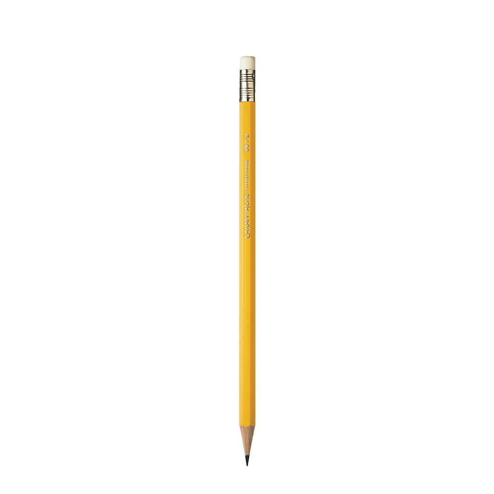 CARAN D'ACHE ΜΟΛΥΒΙ ΕΞΑΓΩΝΙΚΟ ΜΕ ΓΟΜΑ HB GRAPHITE ΚΙΤΡΙΝΟ 12 ΤΕΜΑΧΙΑ