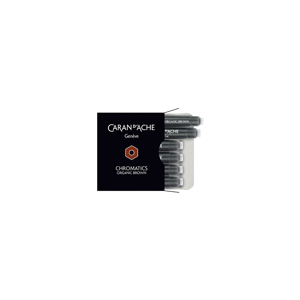 CARAN D'ACHE ΑΜΠΟΥΛΑ ΚΑΦΕ ΜΕΛΑΝΙ 6 ΤΕΜΑΧΙΑ ORGANIC BROWN