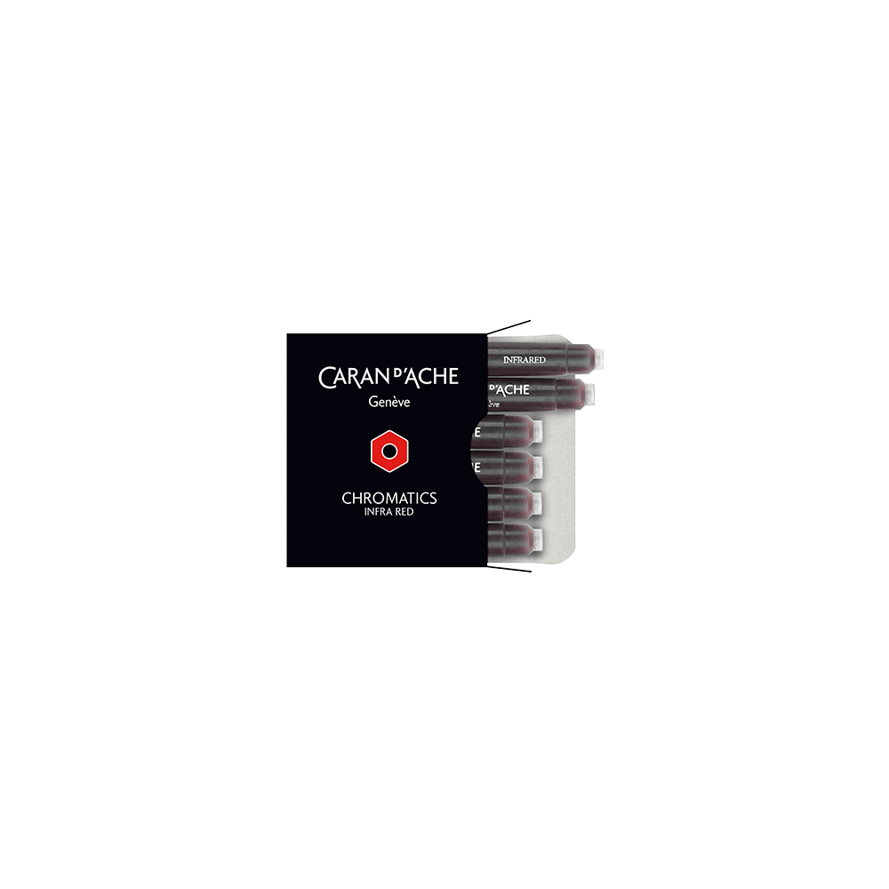 CARAN D'ACHE ΑΜΠΟΥΛΑ ΚΟΚΚΙΝΟ ΜΕΛΑΝΙ 6 ΤΕΜΑΧΙΑ INFRA RED