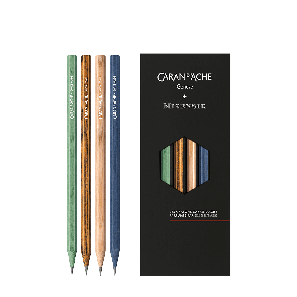 CARAN D'ACHE ΜΟΛΥΒΙ ΜΕ ΑΡΩΜΑ HB ΣΕΤ 4 ΤΕΜΑΧΙΑ LTD No10 LE CRAYONS DE LA MAISON ΑΣΣΟΡΤΙ