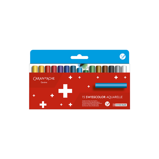 CARAN D'ACHE ΚΡΑΙΓΙΟΝ ΚΕΡΙΝΟ BLISTER 15 ΧΡΩΜΑΤΑ Φ8.55mm SWISSCOLOR