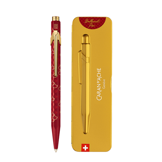 CARAN D'ACHE ΣΤΥΛΟ BALLPOINT ΜΑΥΡΟ ΜΕΛANI ΣΕ ΜΕΤΑΛΛΙΚΟ ΚΟΥΤΙ MEDIUM 849 DRAGON LTD 2024