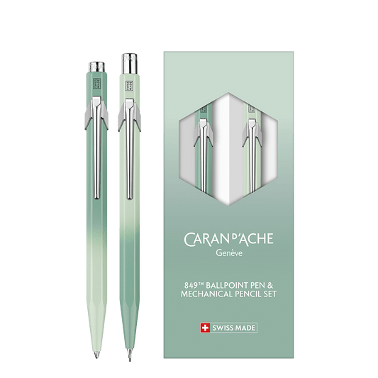 CΑRAN D'ACHE ΣΤΥΛΟ BALLPOINT 849 & ΜΟΛΥΒΙ ΜΗΧΑΝΙΚΟ 0.5mm ΣΕΤ 2 ΤΕΜΑΧΙΑ LTD 2025 MISTY FOREST