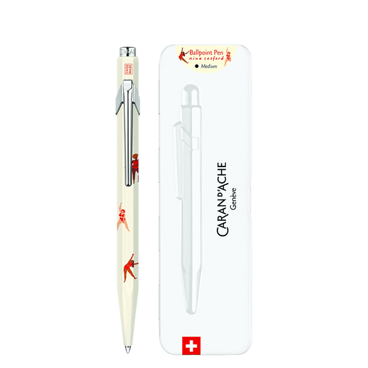 CARAN D'ACHE ΣΤΥΛΟ BALLPOINT ΜΑΥΡΟ ΜΕΛΑΝΙ ΣΕ ΜΕΤΑΛΛΙΚΟ ΚΟΥΤΙ 849 NINA COSFORD