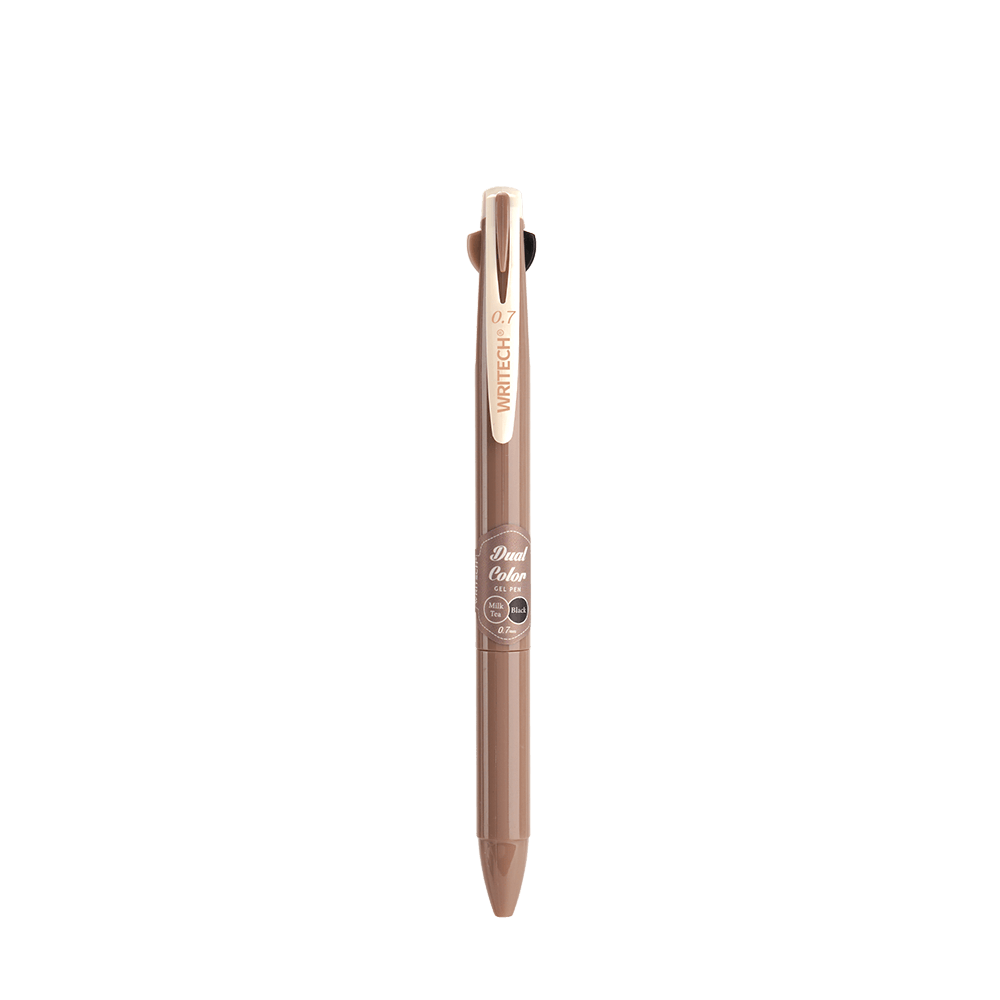 WRITECH ΣΤΥΛΟ GEL ΚΟΥΜΠΙ ΔΙΧΡΩΜΟ 0.7mm DUAL COLOR MILK TEA/ΜΑΥΡΟ 12 ΤΕΜΑΧΙΑ