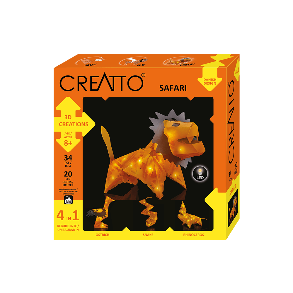 KOSMOS 3D ΚΑΤΑΣΚΕΥΗ ΜΕ LED 4 ΣΕ 1 ΛΙΟΝΤΑΡΙ CREATTO
