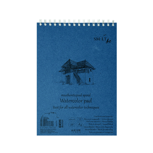 SMLT ART ΜΠΛΟΚ ΑΚΟΥΑΡΕΛΑΣ ΣΠΙΡΑΛ 35 ΦΥΛΛΑ Α4 280gsm