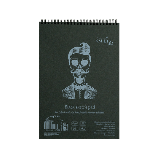 SMLT ART ΜΠΛΟΚ ΣΧΕΔΙΟΥ ΣΠΙΡΑΛ 30 ΦΥΛΛΑ Α4 165gsm ΜΑΥΡΟ