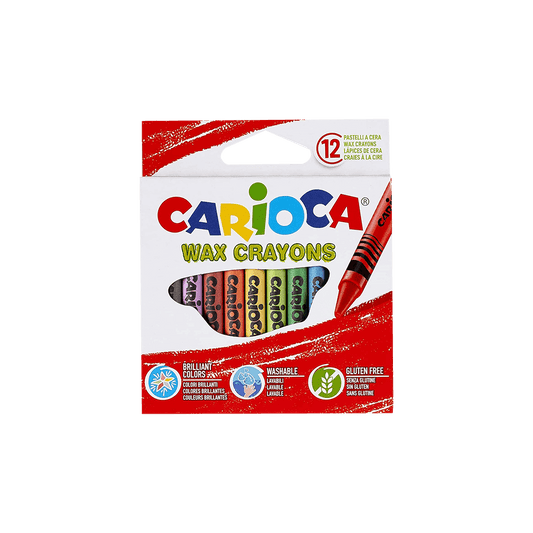 CARIOCA ΚΡΑΙΓΙΟΝ ΚΕΡΙΝΟ (ΚΗΡΟΜΠΟΓΙΕΣ) 12 ΧΡΩΜΑΤΑ WAX 12 ΤΕΜΑΧΙΑ