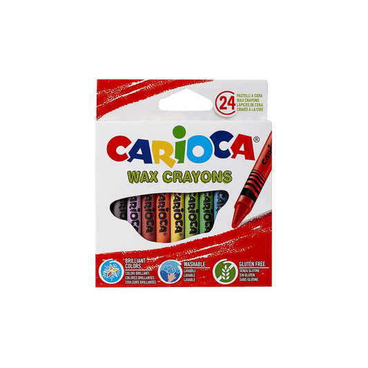 CARIOCA ΚΡΑΙΓΙΟΝ ΚΕΡΙΝΟ (ΚΗΡΟΜΠΟΓΙΕΣ) 24 ΧΡΩΜΑΤΑ WAX 6 TEMAXIA