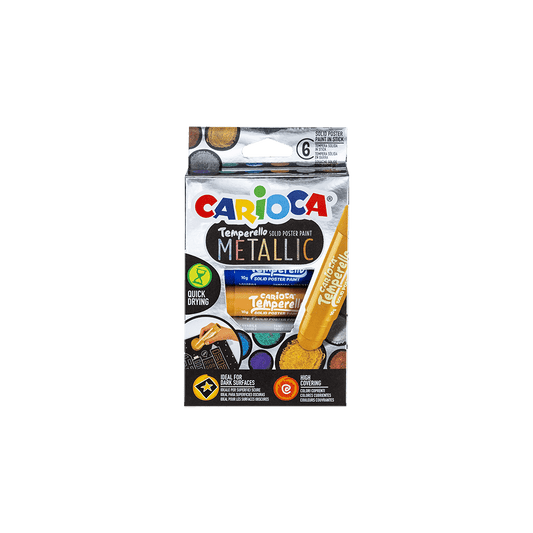 CARIOCA ΤΕΜΠΕΡΑ ΣΤΙΚ 6 ΧΡΩΜΑΤΑ METALLIC 6 ΤΕΜΑΧΙΑ