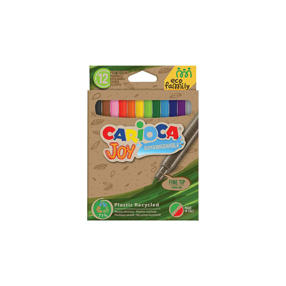 CARIOCA ΜΑΡΚΑΔΟΡΟΣ SUPERWASH 12 ΧΡΩΜΑΤΑ JOY ECO FAMILY 12 ΤΕΜΑΧΙΑ