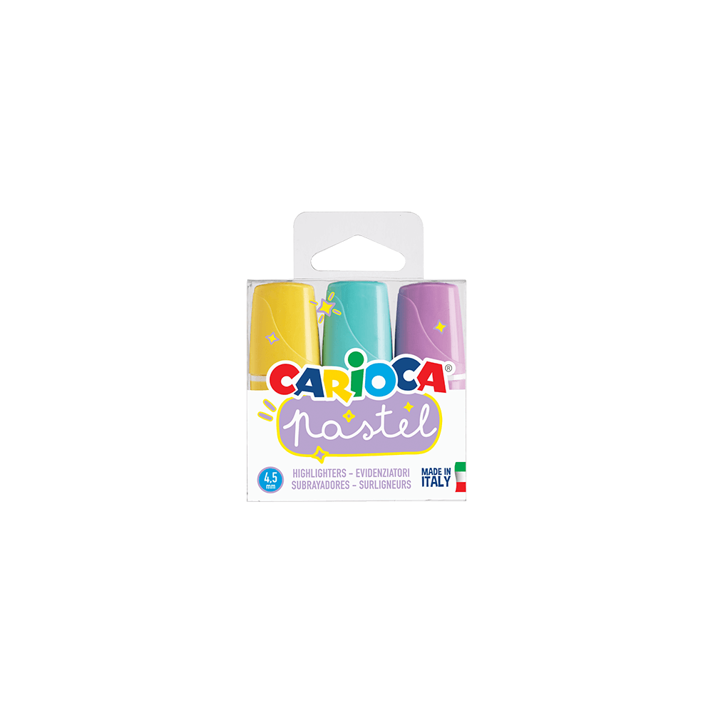 CARIOCA ΜΑΡΚΑΔΟΡΟΣ ΥΠΟΓΡΑΜΜΙΣΗΣ ΜΙΝΙ 3 ΧΡΩΜΑΤΑ PASTEL ΑΣΣΟΡΤΙ