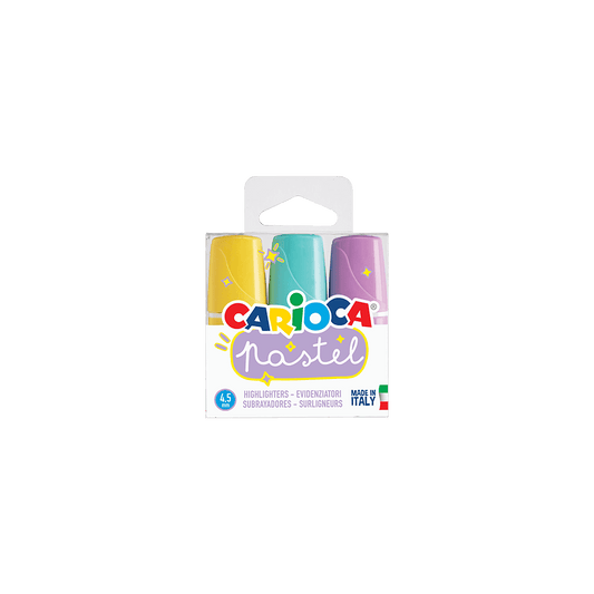 CARIOCA ΜΑΡΚΑΔΟΡΟΣ ΥΠΟΓΡΑΜΜΙΣΗΣ ΜΙΝΙ 3 ΧΡΩΜΑΤΑ PASTEL ΑΣΣΟΡΤΙ